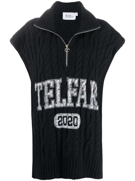 Telfar топ фактурной вязки с логотипом