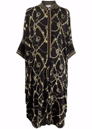 Camilla шелковое платье-туника с принтом