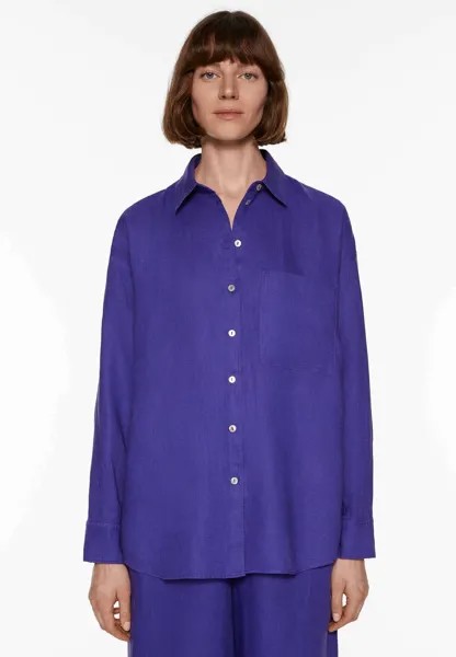 Блузка-рубашка GINGHAM OYSHO, цвет royal blue