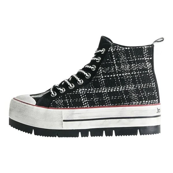 Кроссовки Desigual Tartan Platform High, black