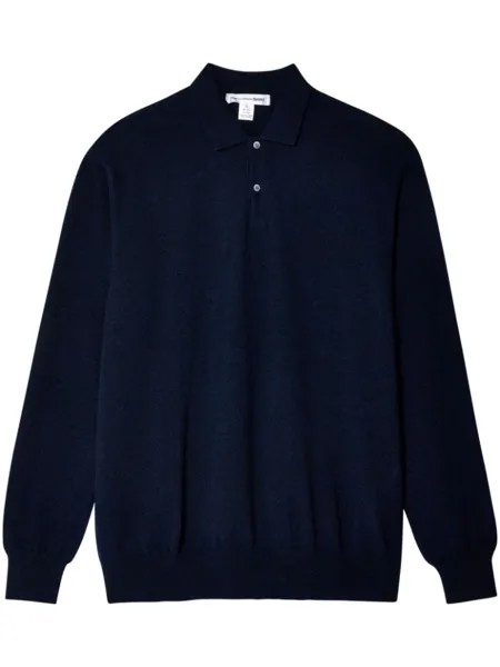 Comme Des Garçons Shirt толстовка с воротником-поло, синий