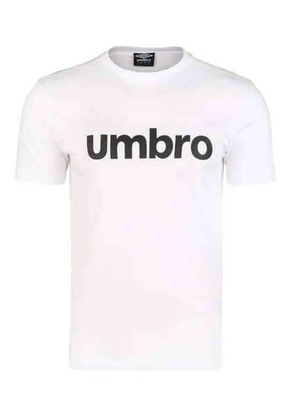 Футболка с принтом LINEAR LOGO GRAPHIC TEE Umbro, цвет brilliant white / black