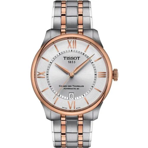 Наручные часы TISSOT T-Classic T1398072203800, серебряный, золотой