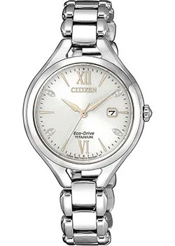 Японские наручные  женские часы Citizen EW2560-86A. Коллекция Titanium