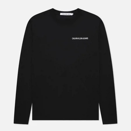 Мужской лонгслив Calvin Klein Jeans LS Classic Logo, цвет чёрный, размер L