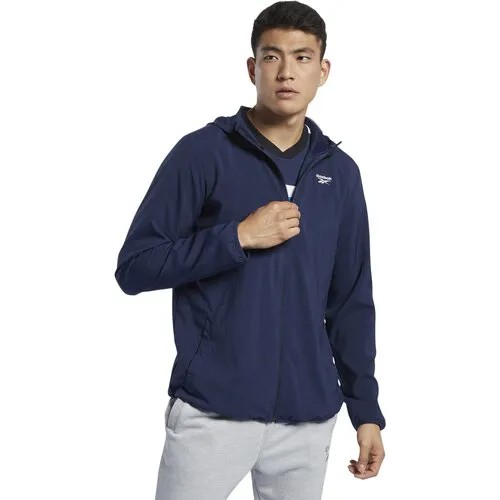 Куртка спортивная Reebok TE Woven Jacket, размер 2XL, синий