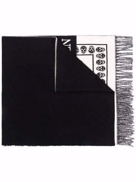 Alexander McQueen skull-print wool scarf