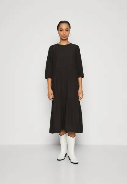 Дневное платье PCFLOWER MIDI DRESS Pieces, цвет black