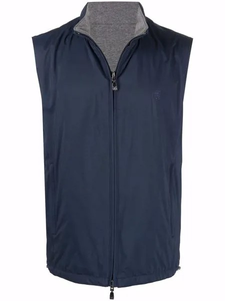 Corneliani high-neck zip-up gilet