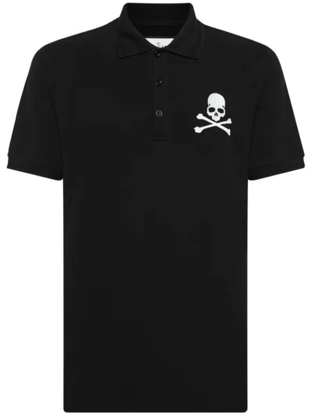 Philipp Plein рубашка поло с принтом Skull & Bones, черный