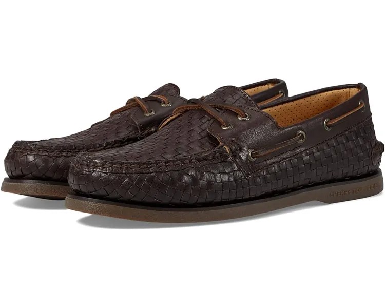 Топсайдеры Sperry Gold Authentic Original 2-Eye Woven, цвет Amaretto