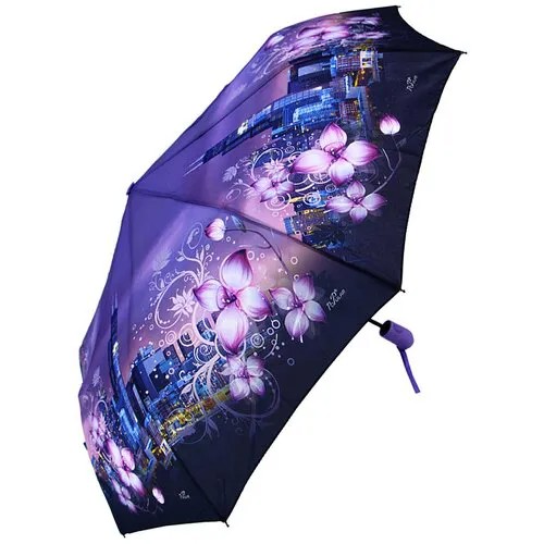 Зонт Rainbrella, полуавтомат, 3 сложения, купол 98 см, 9 спиц, система «антиветер», чехол в комплекте, для женщин, мультиколор