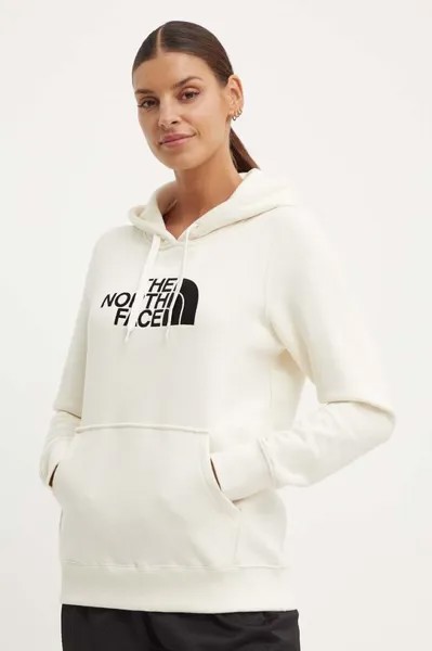 Хлопковая толстовка W Drew Peak Pullover Hoodie The North Face, бежевый
