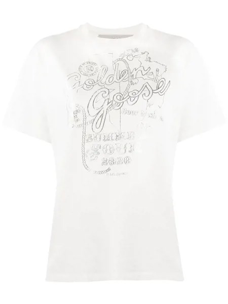 Golden Goose футболка с принтом Golden Tour