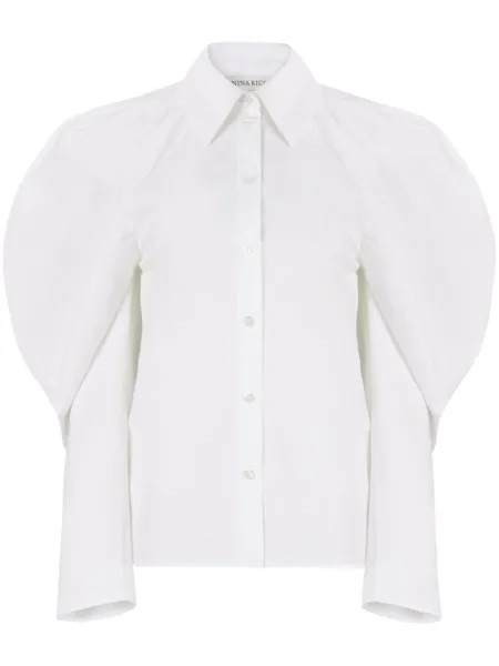 Nina Ricci рубашка с бантом, белый