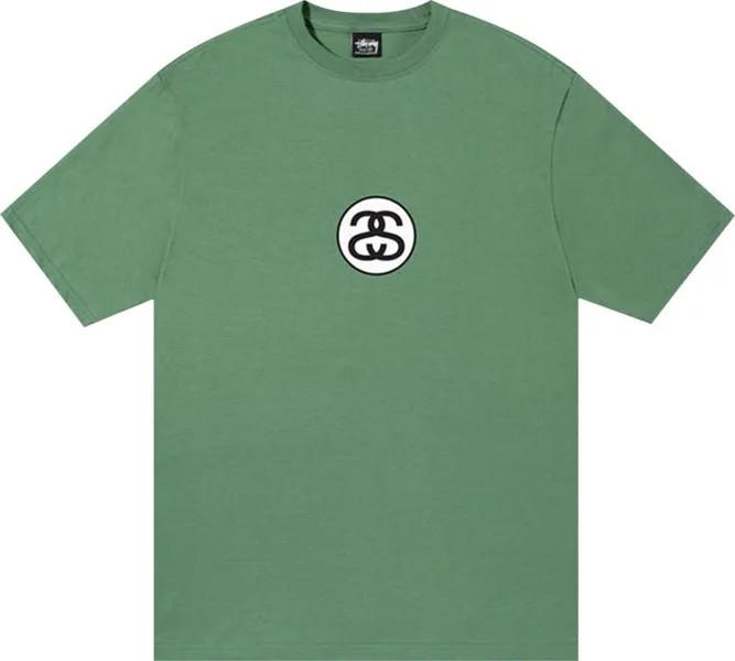 Футболка Stussy SS-Link Tee 'Green', зеленый