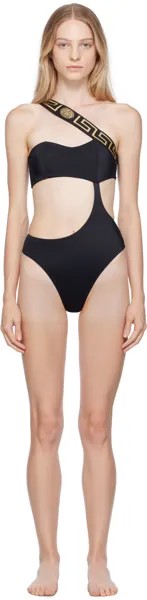 Черный купальник в стиле грека Versace Underwear