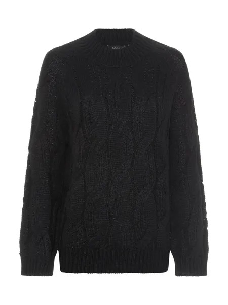 Koan Collection свитер с круглым вырезом и косой, черный