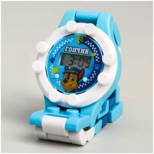 Наручные часы корпус пластик, ремешок пластик, мультиколор, голубой