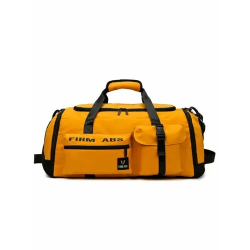 Сумка спортивная сумка-рюкзак  444-желтая, оранжевая, 65 л, 35х30х63 см, ручная кладь, оранжевый, желтый