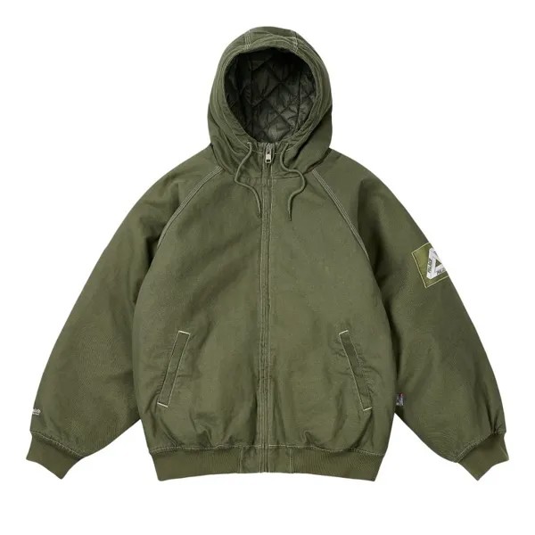 Куртка Palace 10 Oz Hooded Jacket, оливковый