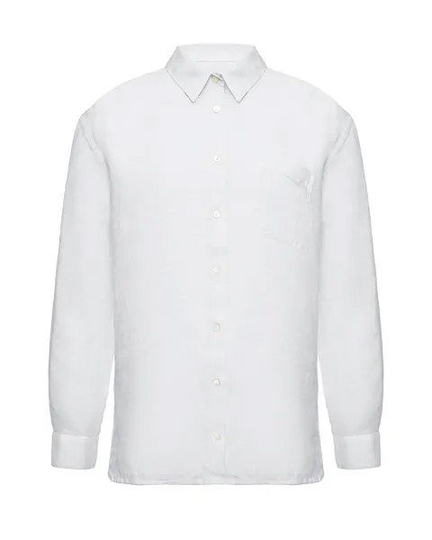 Льняная рубашка с длинными рукавами, белая 120% Lino