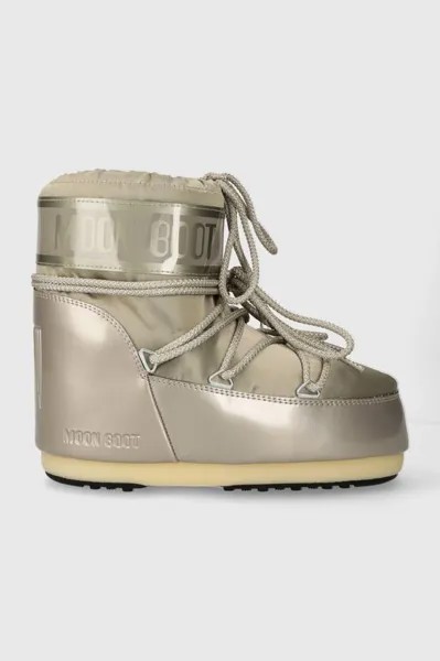 Зимние ботинки Icon с низким глянцем Moon Boot, золотой