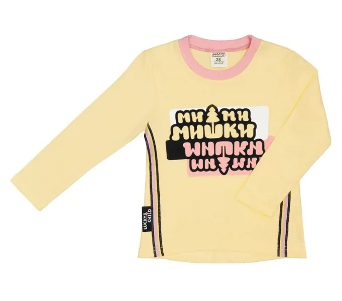Lucky Child Футболка детская с длинным рукавом Ми-Ми-Мишки 69-12/жёлт