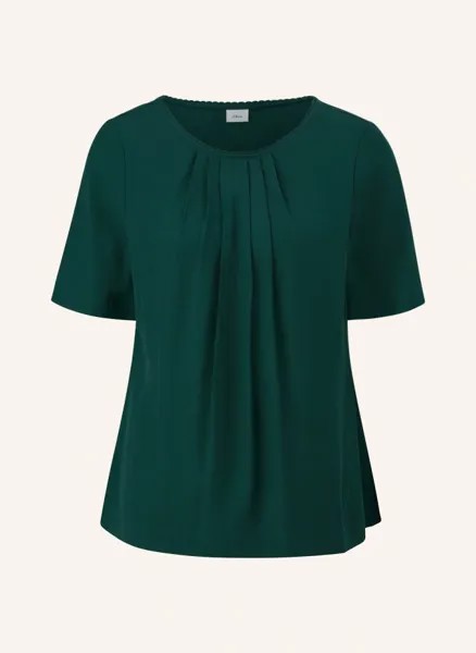Блузка-рубашка S.Oliver Black Label, зеленый