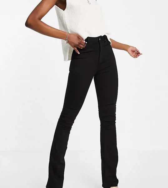 Расклешенные моделирующие джинсы черного цвета с завышенной талией ASOS DESIGN Tall-Черный цвет