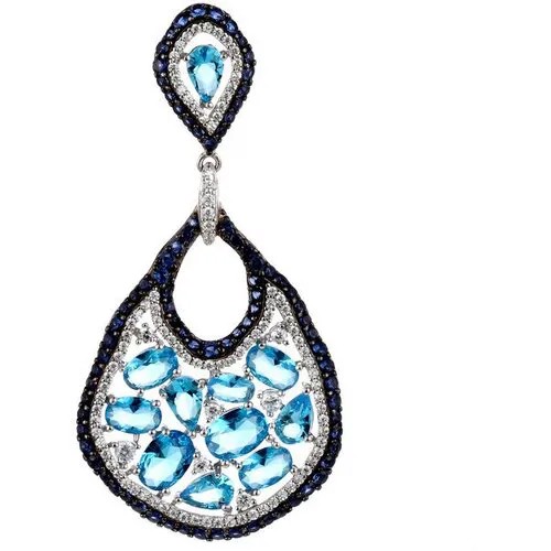 Подвеска ELEMENT47, серебро, 925 проба, фианит
