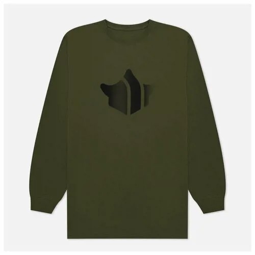 Лонгслив Maharishi, хлопок, размер XXL, зеленый