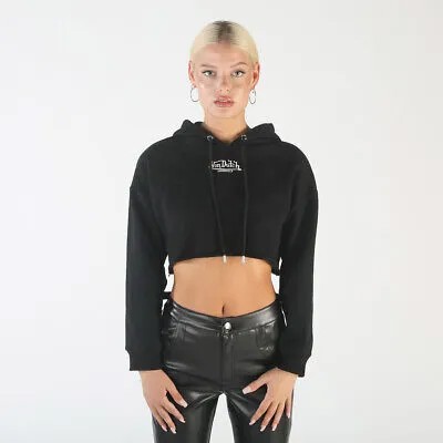 Женское укороченное худи Von Dutch Originals Wmns Munja черный