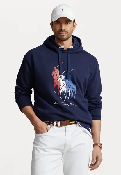 Толстовка с капюшоном HOOD LONG SLEEVE Polo Ralph Lauren Big & Tall, круизный темно-синий