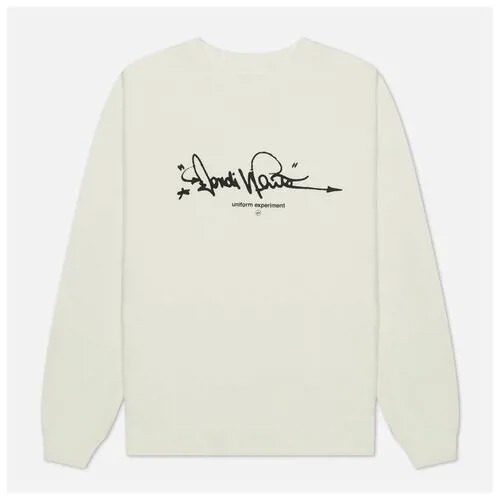 Мужская толстовка uniform experiment x Dondi White Signature Crew Neck белый , Размер XL