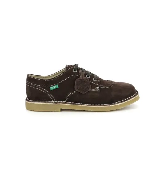 Удобные кожаные туфли дерби Kickers, коричневый