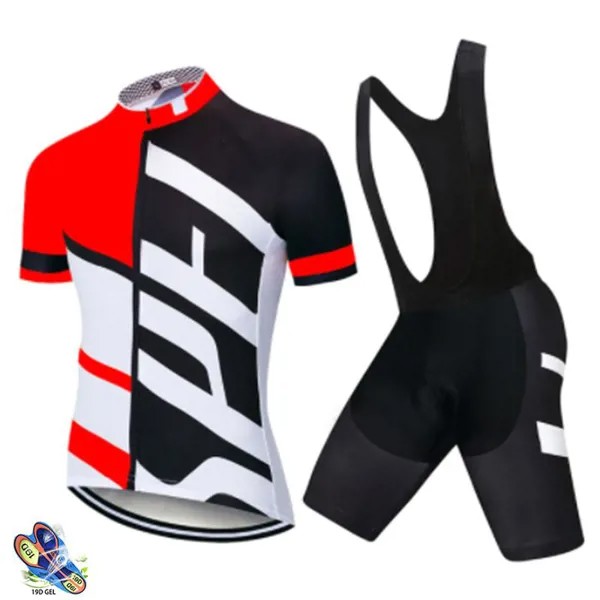 Испания Мужчины Велосипедные комплекты Велосипедная форма Летняя велоспорт Джерси Комплект Шоссе Велосипедные майки MTB Велосипед Носить дышащая велосипедная одежда