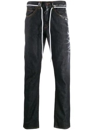 Off-White джинсы с эффектом разбрызганной краски
