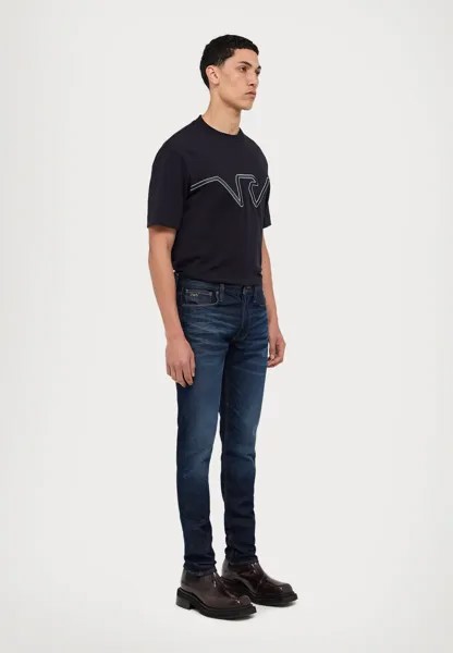 Прямые джинсы Emporio Armani, синий деним