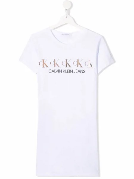 Calvin Klein Kids платье-футболка с логотипом