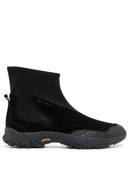 Trussardi замшевые слипоны, черный