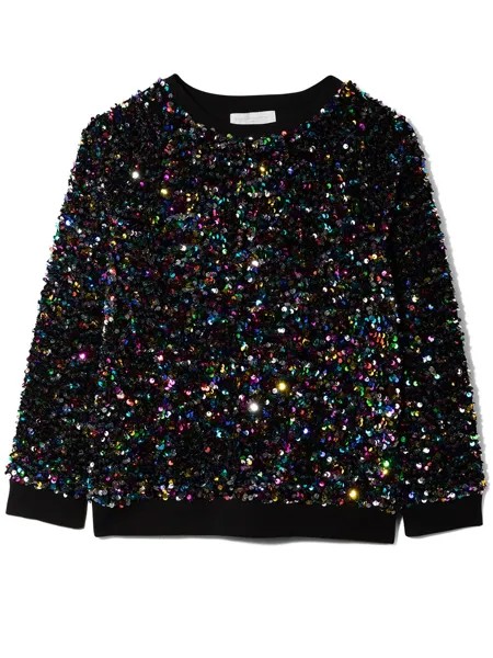 Stella McCartney Kids флисовая толстовка с пайетками
