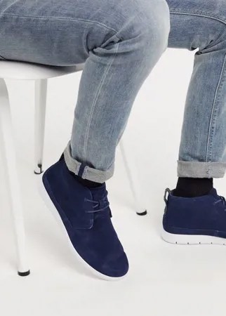 Темно-синие кожаные дезерты UGG-Темно-синий