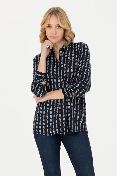 Рубашка из вискозы с узором U S Polo Assn , красный