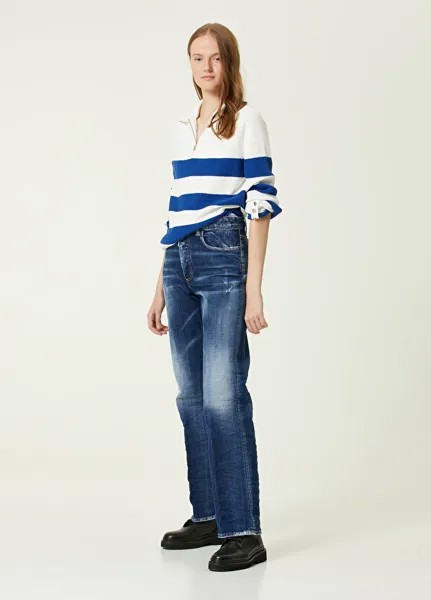 Синие джинсовые брюки-клеш roadie Dsquared2