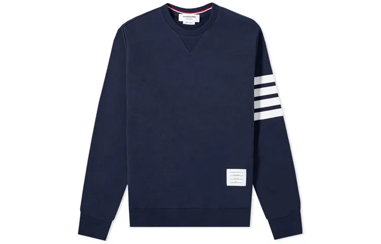 Толстовка с круглым вырезом Thom Browne с 4 полосками