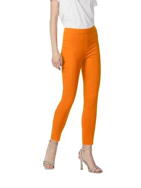 Брюки из ткани regular fit Cafènoir, оранжевый