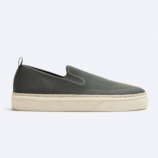 Кеды Zara Laceless, светлый хаки
