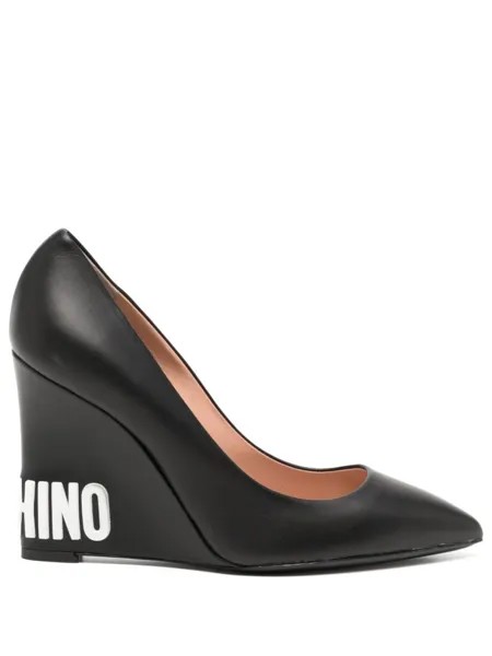 Moschino туфли на танкетке, черный