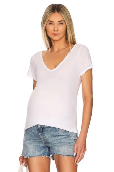 Футболка HATCH The Maternity Fitted V Neck, белый